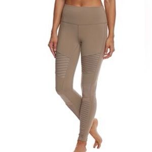 Alo Yoga High Waisted Moto Leggings Taupe